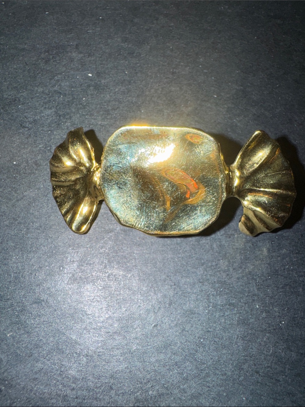 Vintage liquid Gold Candy-Shaped Brooch - 1950’s Women's Jewelry